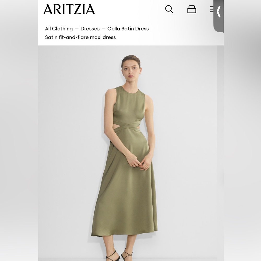 Aritzia Cella Satin Dress